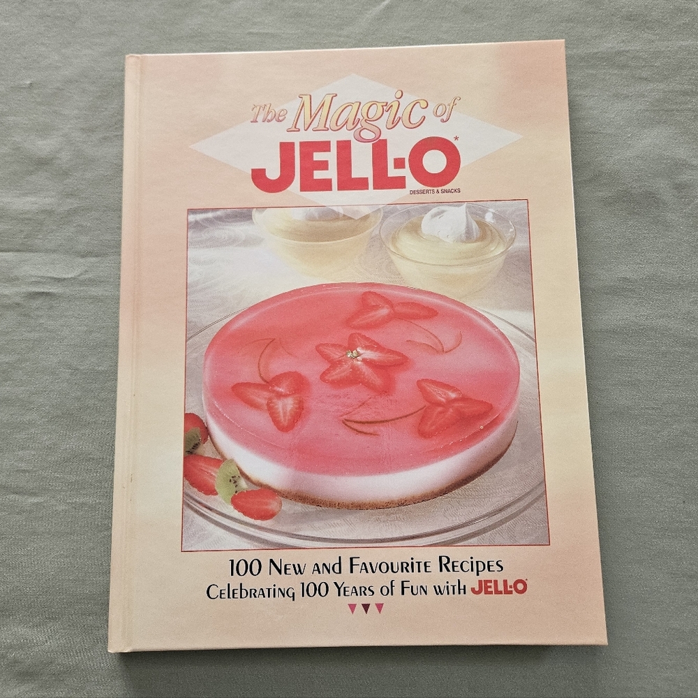 1997 The Magic of Jell-O Hardcover Vintage Recipe Cook Book Desserts